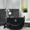 CHANEL 25N Clutch With Chain Velvet-Effect Nylon