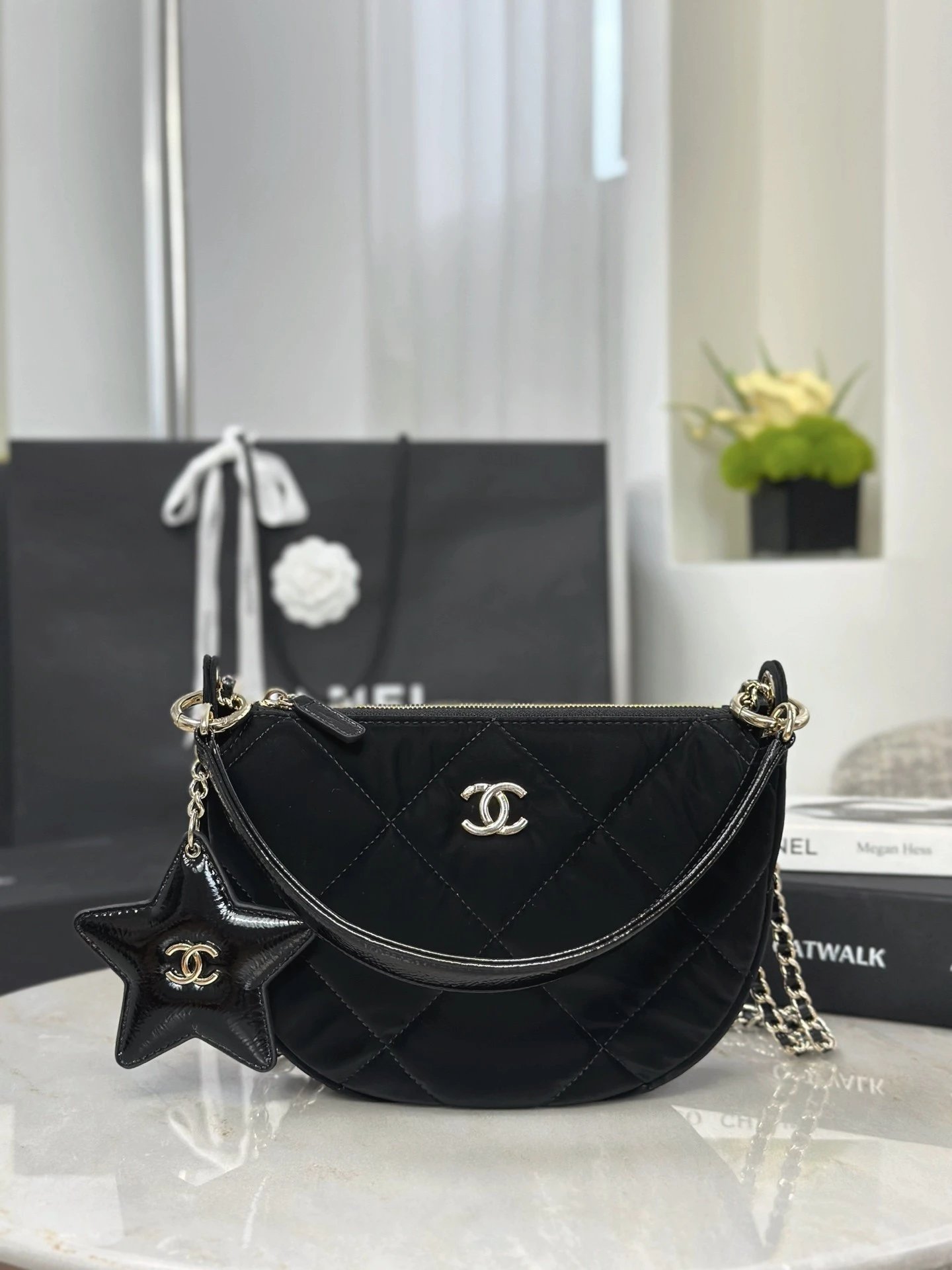 IMG_5025 CHANEL 25N Clutch With Chain Velvet-Effect Nylon - 图片 2