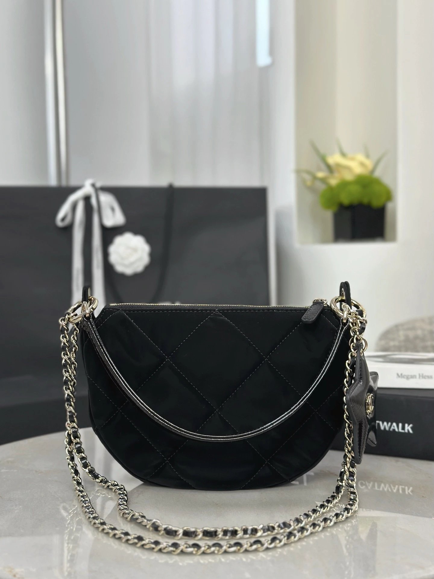 IMG_5027 CHANEL 25N Clutch With Chain Velvet-Effect Nylon - 图片 3