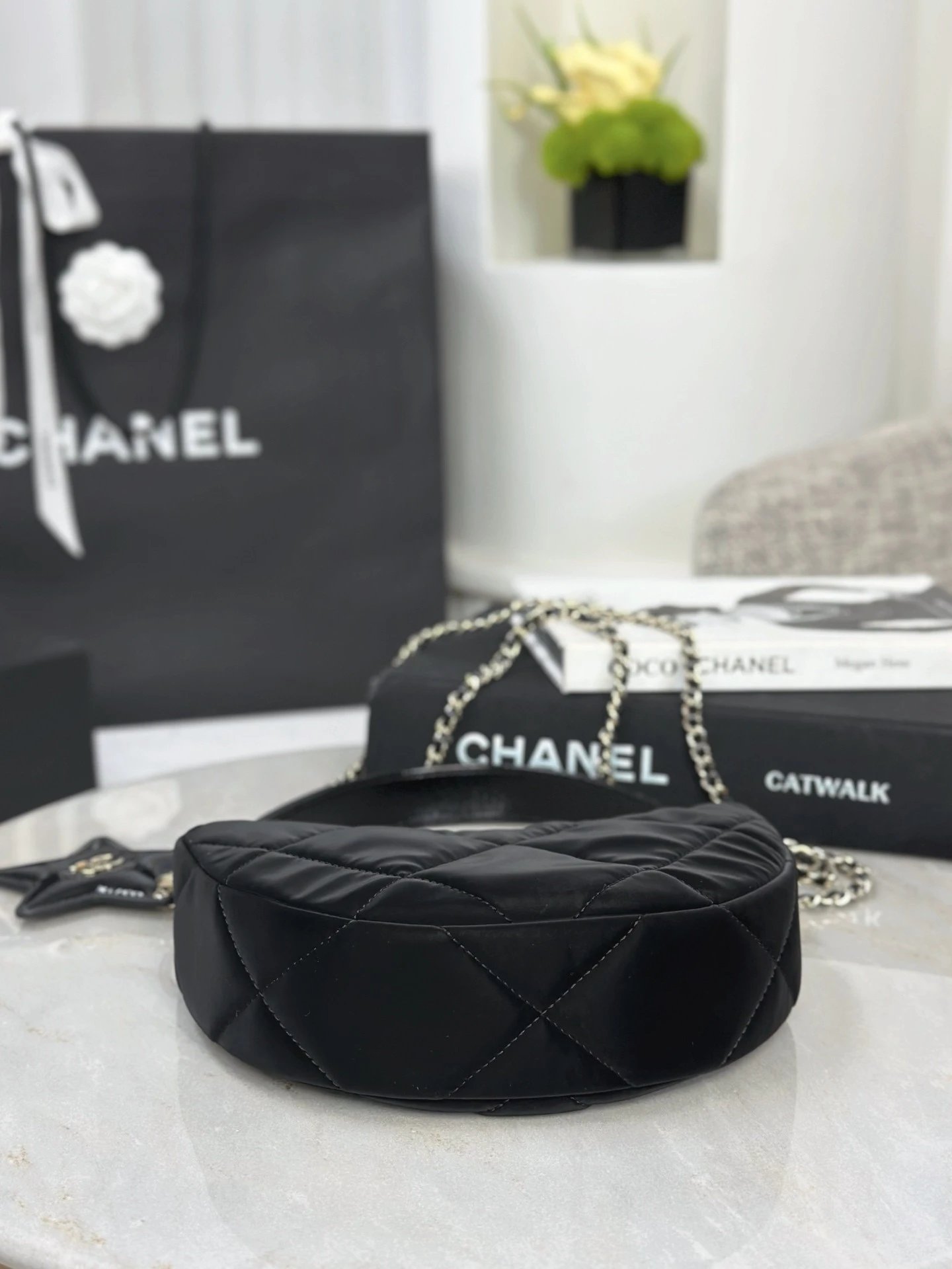 IMG_5029 CHANEL 25N Clutch With Chain Velvet-Effect Nylon - 图片 5