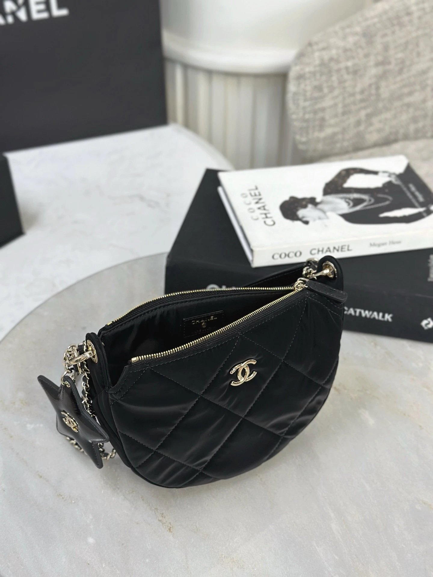 IMG_5030 CHANEL 25N Clutch With Chain Velvet-Effect Nylon - 图片 6