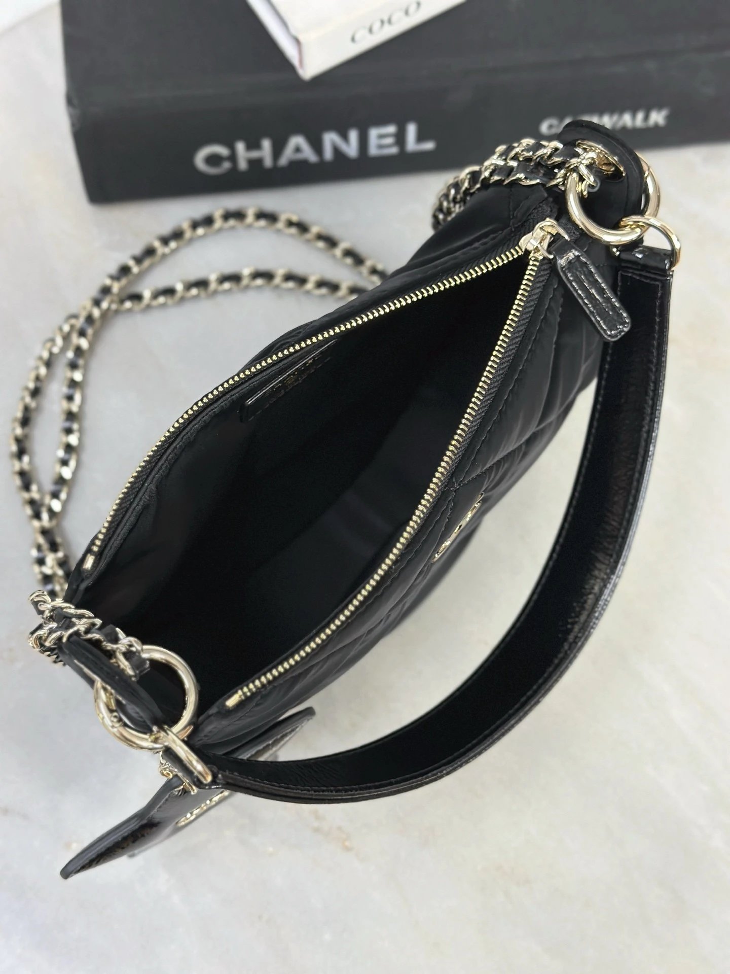 IMG_5031 CHANEL 25N Clutch With Chain Velvet-Effect Nylon - 图片 7
