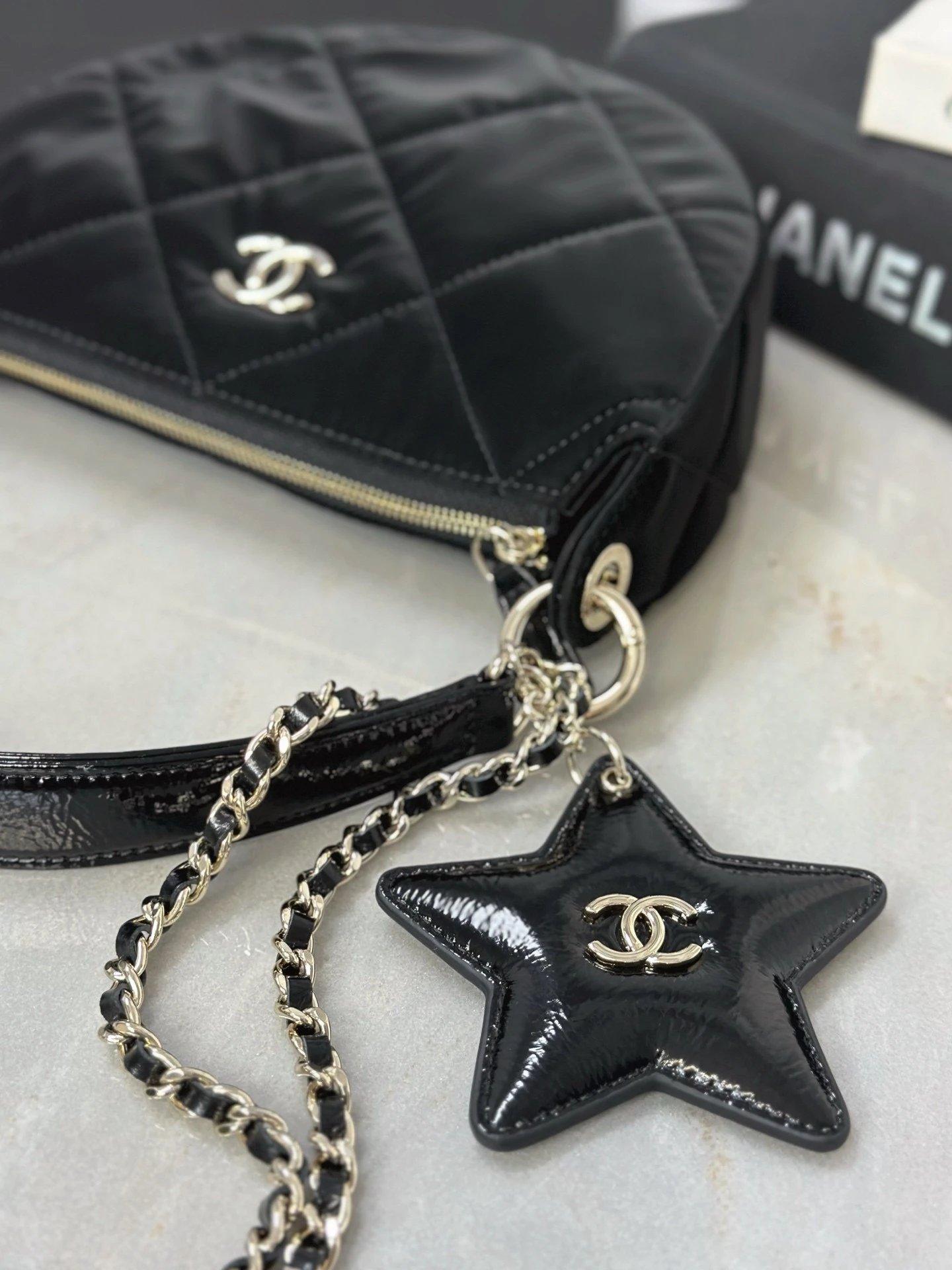 IMG_5032 CHANEL 25N Clutch With Chain Velvet-Effect Nylon - 图片 8