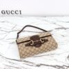 GUCCI GG Canvas Horsebit Shoulder Bag