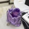 CHANEL Metallic Calfskin Quilted Mini 22bag