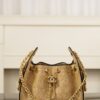 CHANEL MINI 25 Hobo Bag Beige Raffia and Black Calfskin