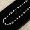 CHANEL Necklace Metal, Glass & Strass  Silver & Pearly White