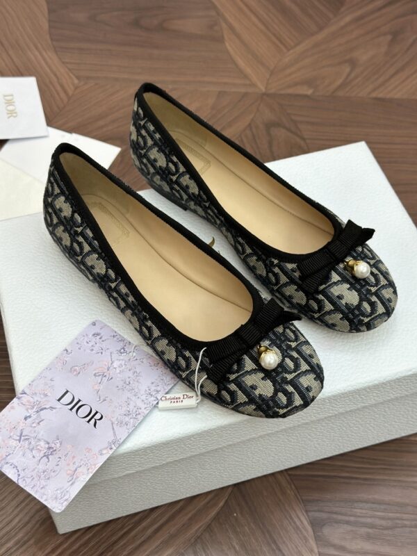 DIOR Ballet Flat Cotton Embroidered