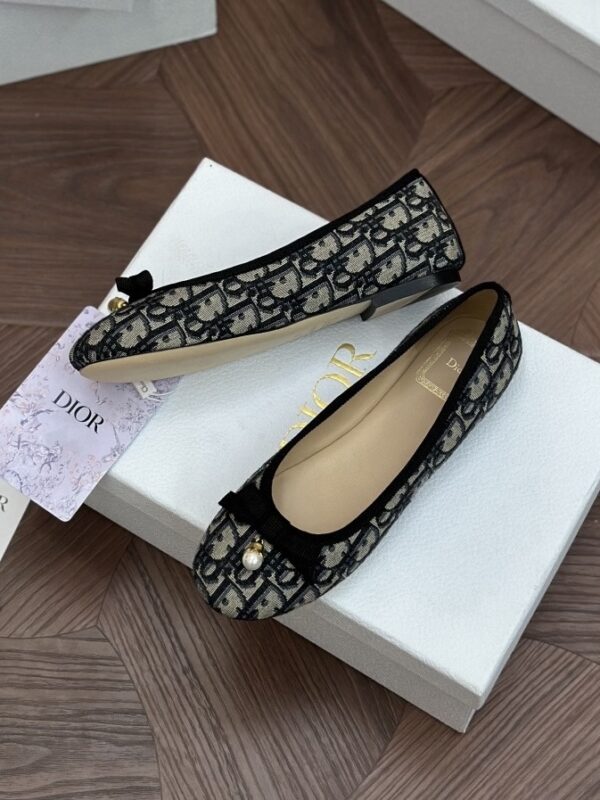 DIOR Ballet Flat Cotton Embroidered