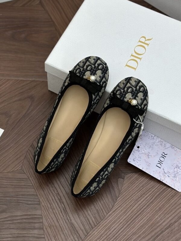 DIOR Ballet Flat Cotton Embroidered