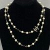 chanel pearl/black beads cc baroque sautoir necklace chanel pearl/black beads cc baroque sautoir necklace