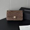 CHANEL Vintage Classique Flap Medium Handbag Suede Leather