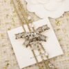 CHANEL Multi-layer bow embossing Necklace