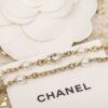 CHANEL Multi-layer bow embossing Necklace