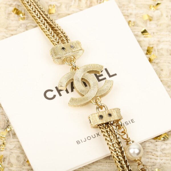 CHANEL Crystal, Imitation Pearl and Gold Metal Double Strand Choker
