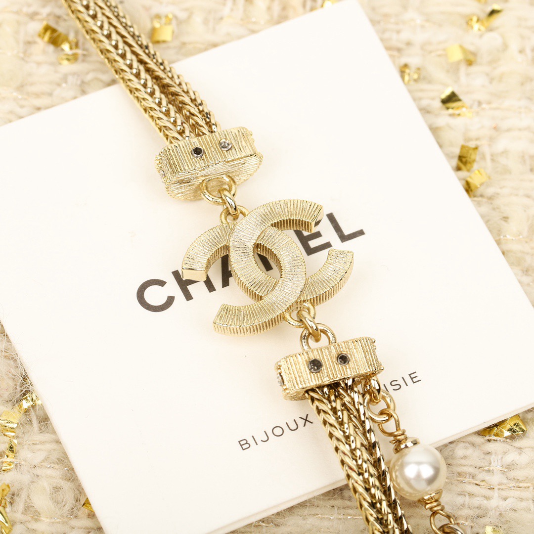 IMG_5667 CHANEL Crystal, Imitation Pearl and Gold Metal Double Strand Choker - 图片 4