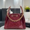 CHANEL 25 Small Handbag Shiny Crumpled Calfskin  Burgundy
