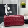 CHANEL 25 Small Handbag Shiny Crumpled Calfskin  Burgundy