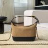 CHANEL Clutch With Chain Suede Calfskin Shiny Lambskin