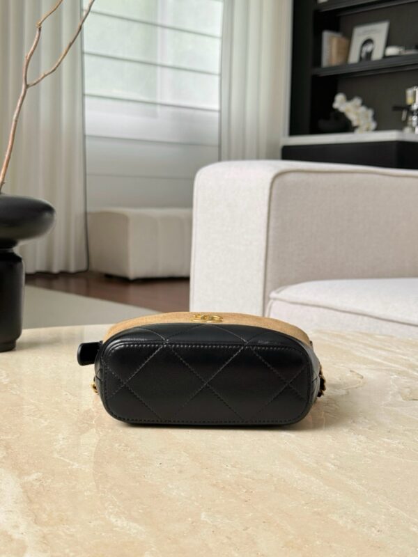 CHANEL Clutch With Chain Suede Calfskin Shiny Lambskin