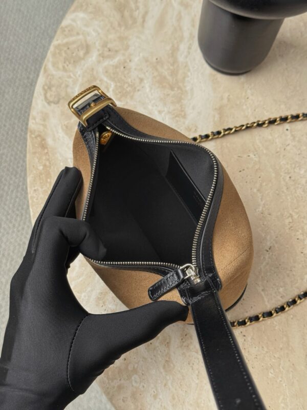 CHANEL Clutch With Chain Suede Calfskin Shiny Lambskin