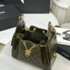 CHANEL 25 Small Handbag Shiny Crumpled Calfskin Khaki