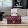 CHANEL MINI Classic Handbag With Top Handle Lambskin