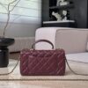 CHANEL MINI Classic Handbag With Top Handle Lambskin
