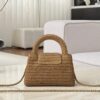 CHANEL Mini shopping bag, Braided raffia