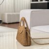 CHANEL Mini shopping bag, Braided raffia