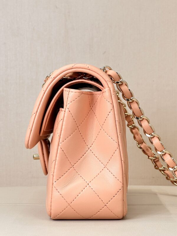 CHANEL Lambskin Classic Flap Light Orange