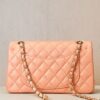 CHANEL Lambskin Classic Flap Light Orange