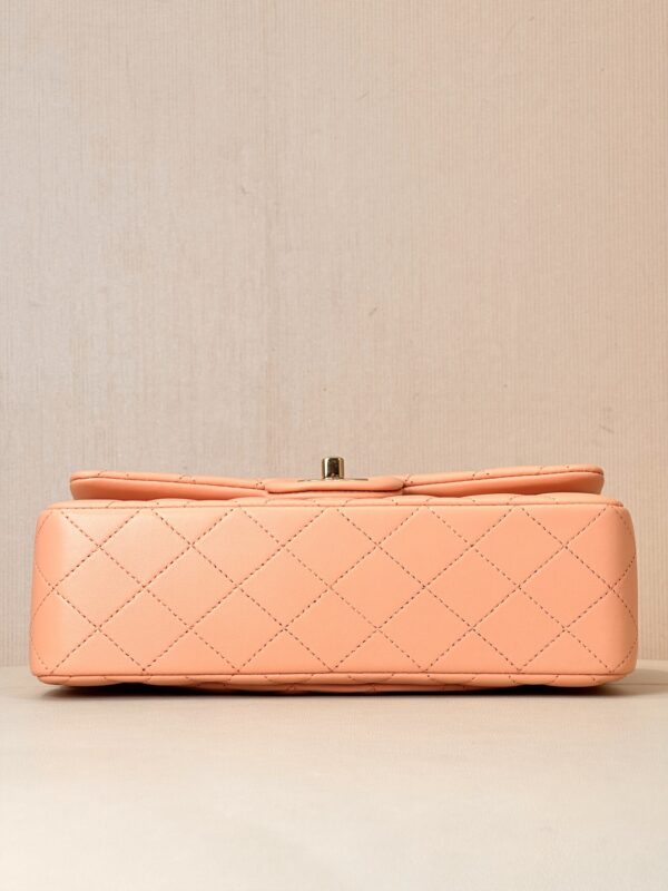CHANEL Lambskin Classic Flap Light Orange