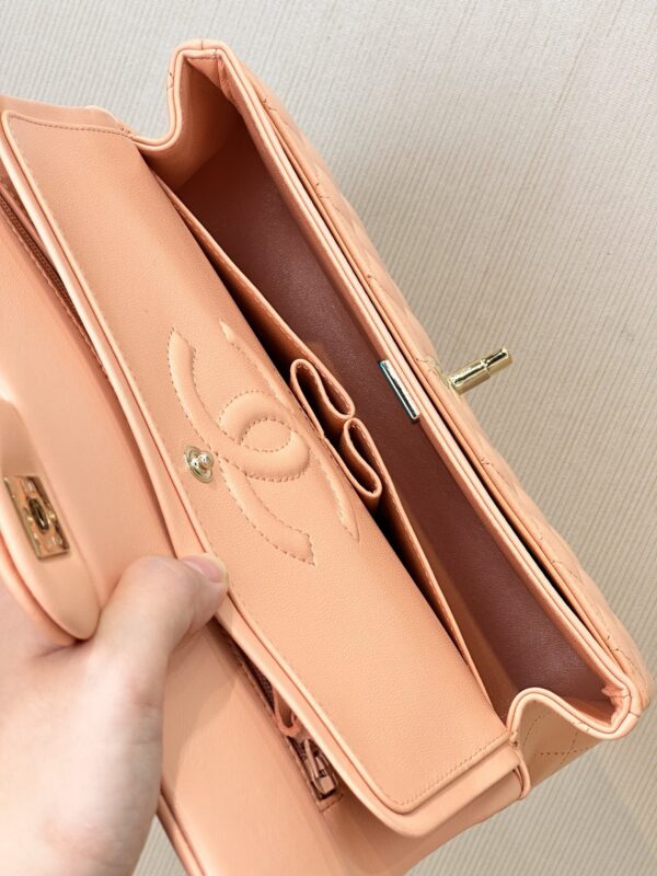 CHANEL Lambskin Classic Flap Light Orange