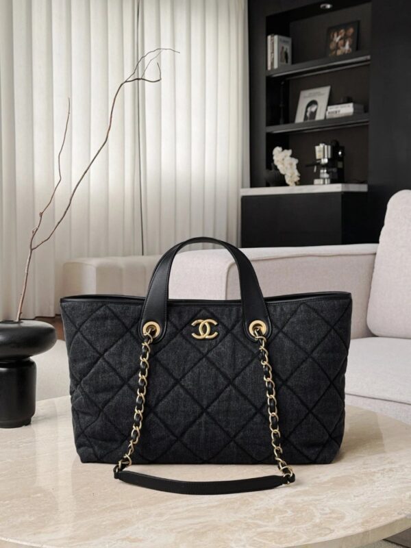 CHANEL 26C Shopping Bag Washed Denim