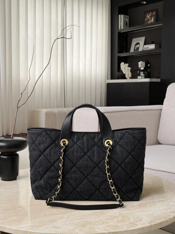 CHANEL 26C Shopping Bag Washed Denim
