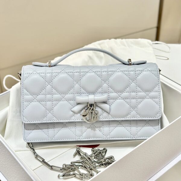 My Dior Mini Bag Ice Blue Cannage Lambskin