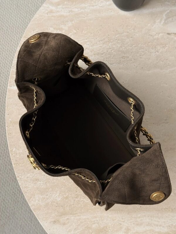 CHANEL 25 Hobo Bag Suede Brown