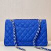 CHANEL Caviar Quiltedl Double Flap Blue