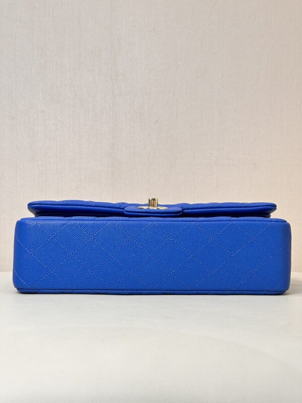 CHANEL Caviar Quiltedl Double Flap Blue