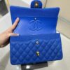 CHANEL Caviar Quiltedl Double Flap Blue