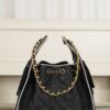 CHANEL 25bag Braided Black Raffia and White Calfskin