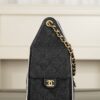CHANEL 25bag Braided Black Raffia and White Calfskin