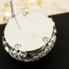 CHANEL 25A Solid-Color Openwork Pavé Design Metal Stud Earrings for Women