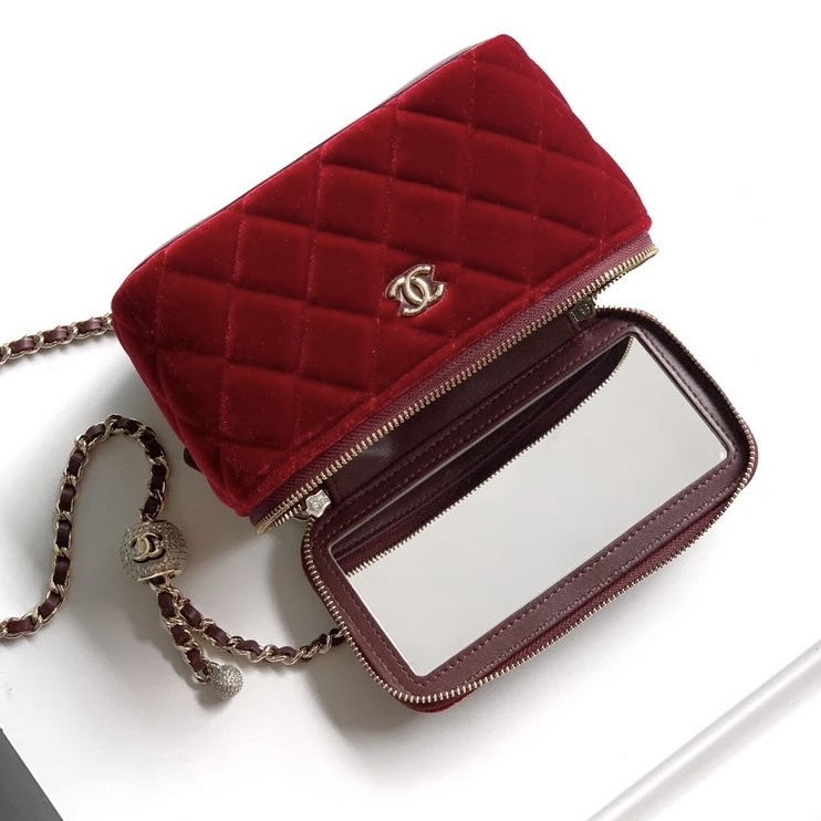 IMG_6572 CHANEL Vanity with Chain Rectangular Ball & Diamond Lock - 图片 7