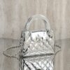 CHANEL Mirror calfskin Kelly Handle Bag