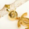 CHANEL Pendant Embossed CC Earrings