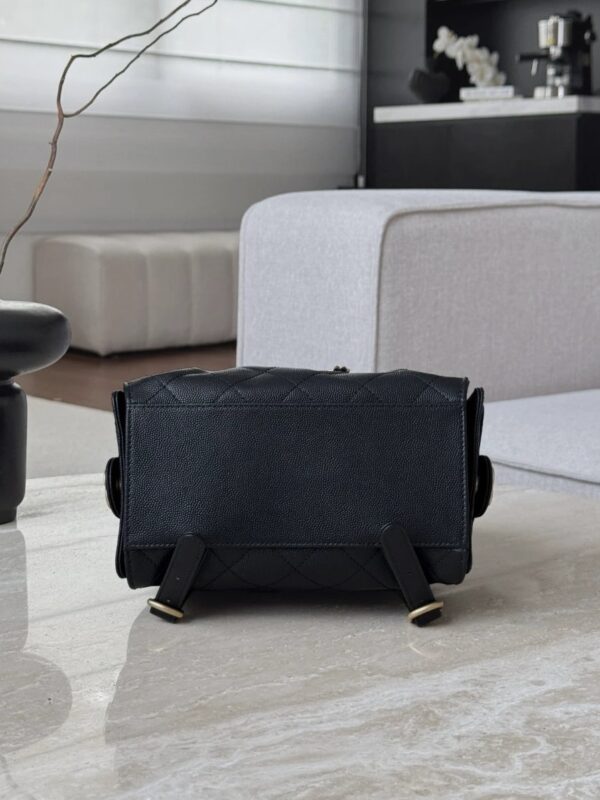 CHANEL 25Bag Black Backpack Caviar Leather