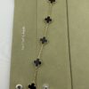 vca vintage alhambra pendant black agate