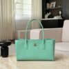 CHANEL Small Shopping Bag Green Crocodile embossed calfskin